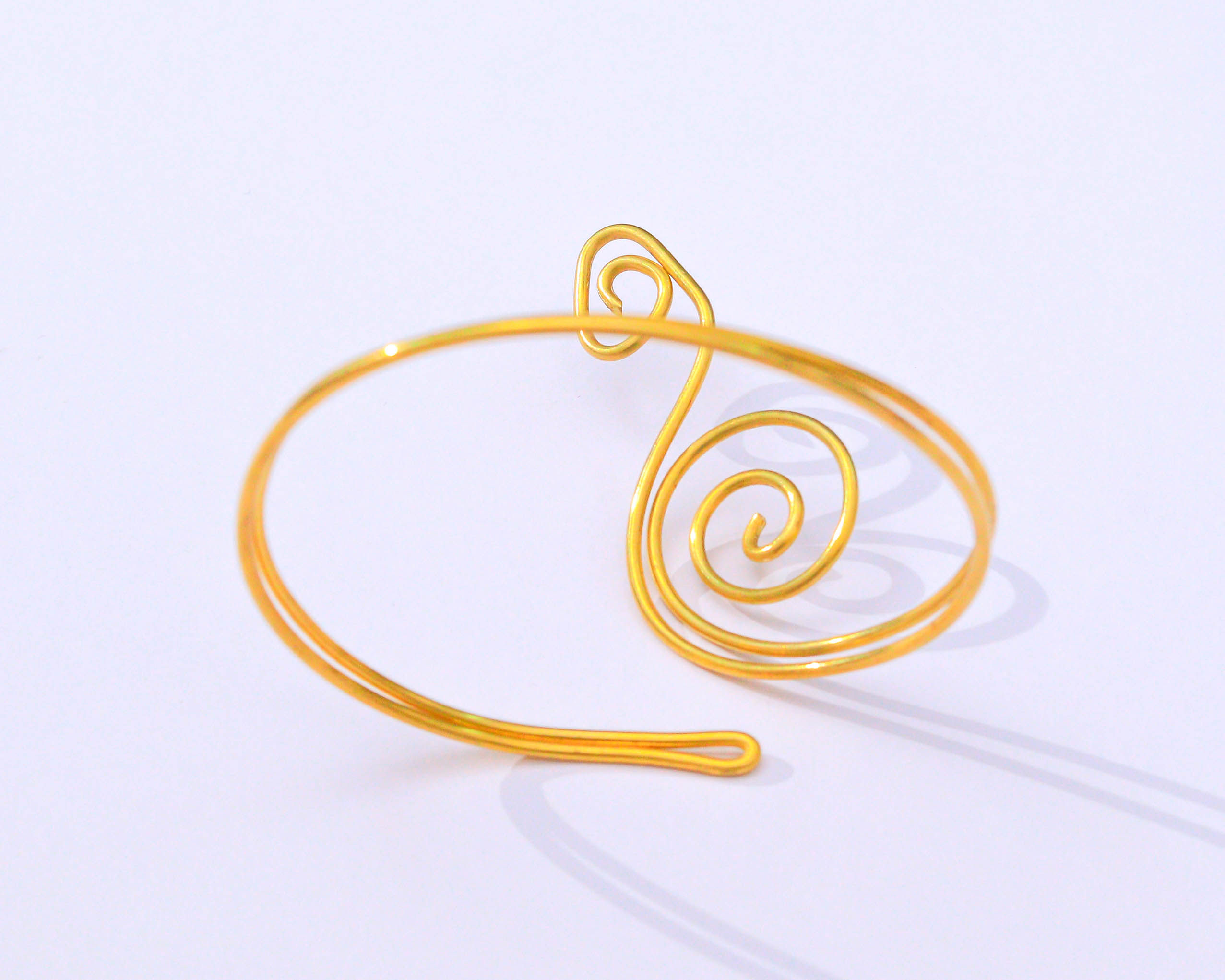 Brass Double Spiral Wrap Armlet