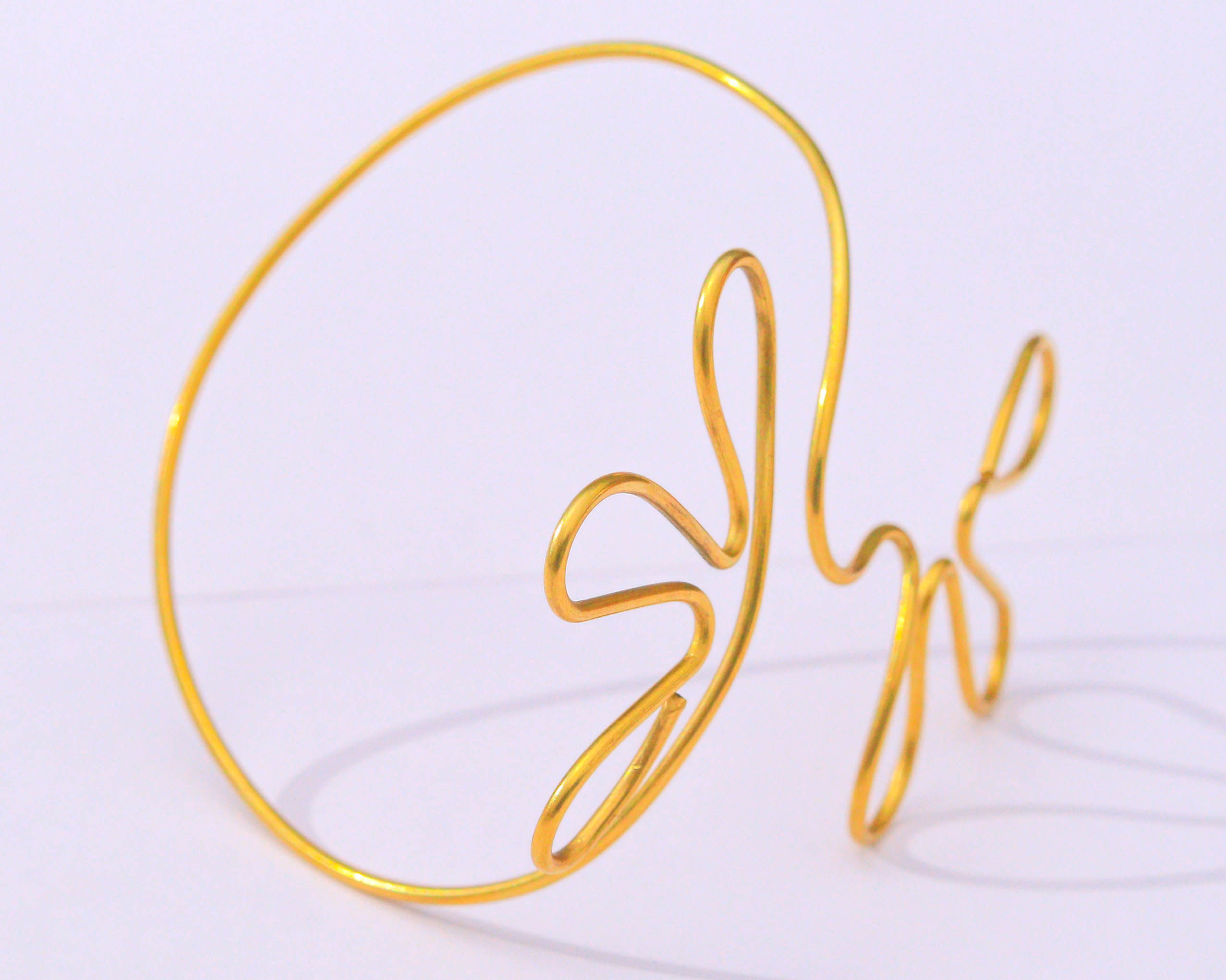 Brass Freeform Wave Scroll Armlet