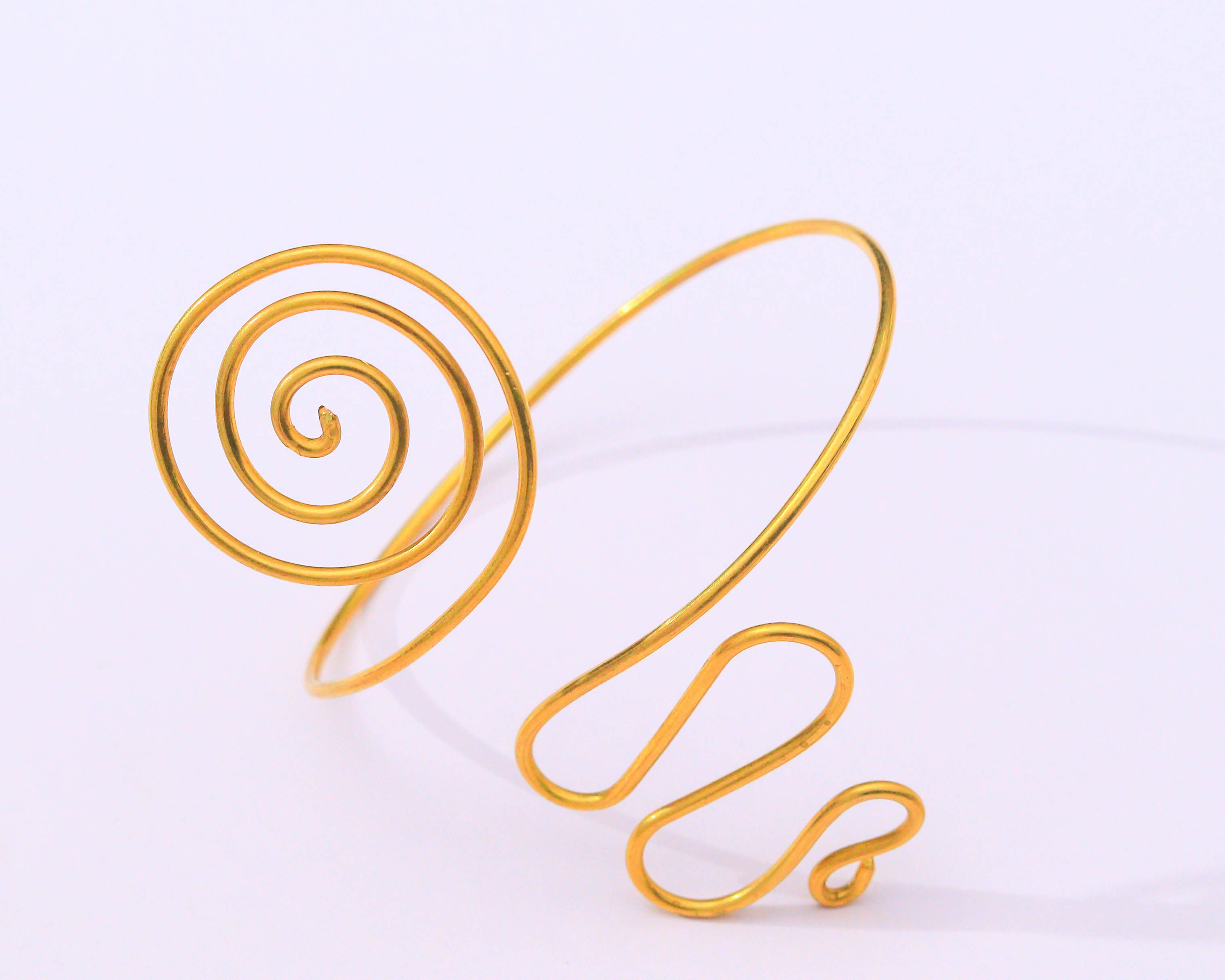 Brass Spiral & Wave Armlet