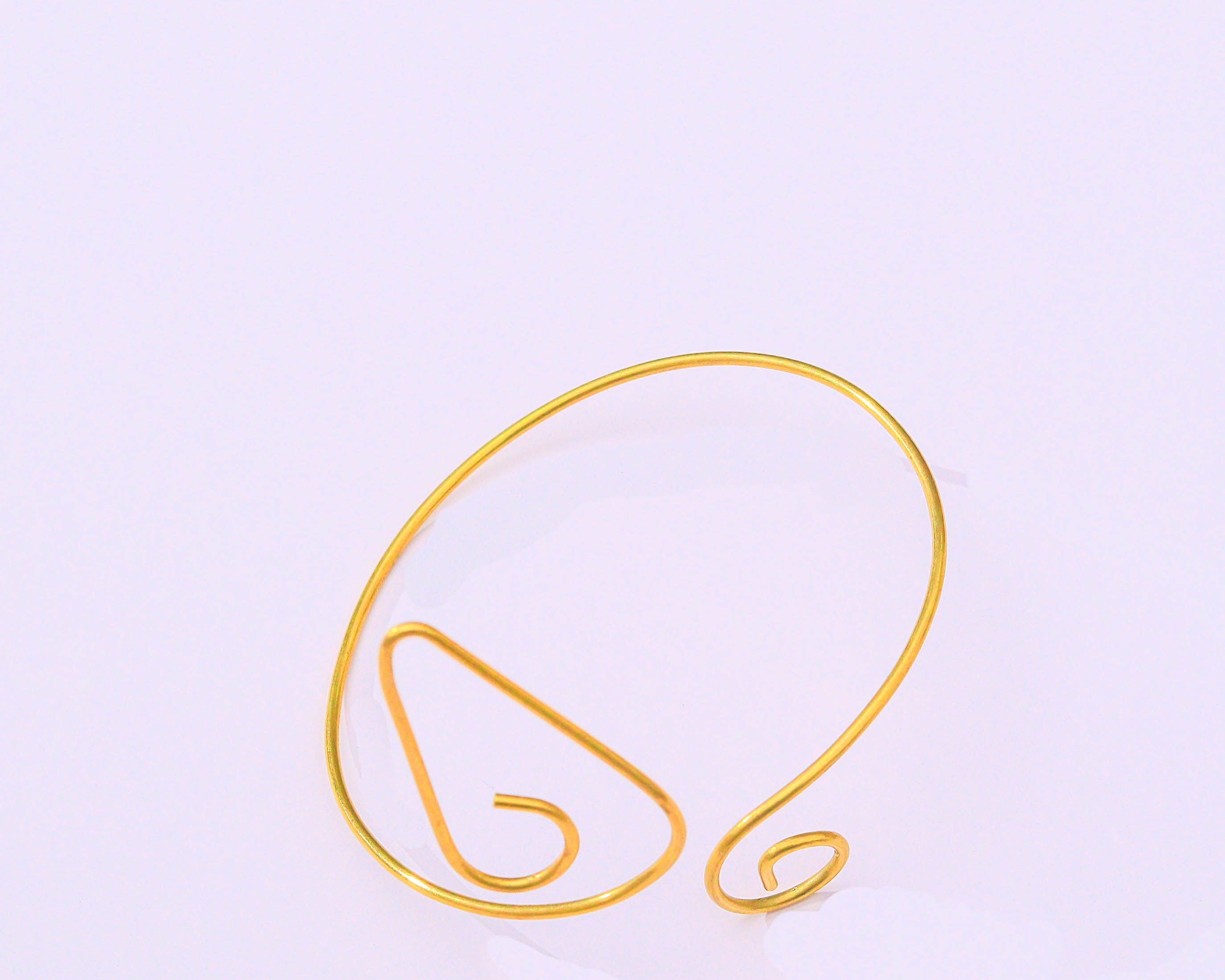 Brass Teardrop & Coil Armlet