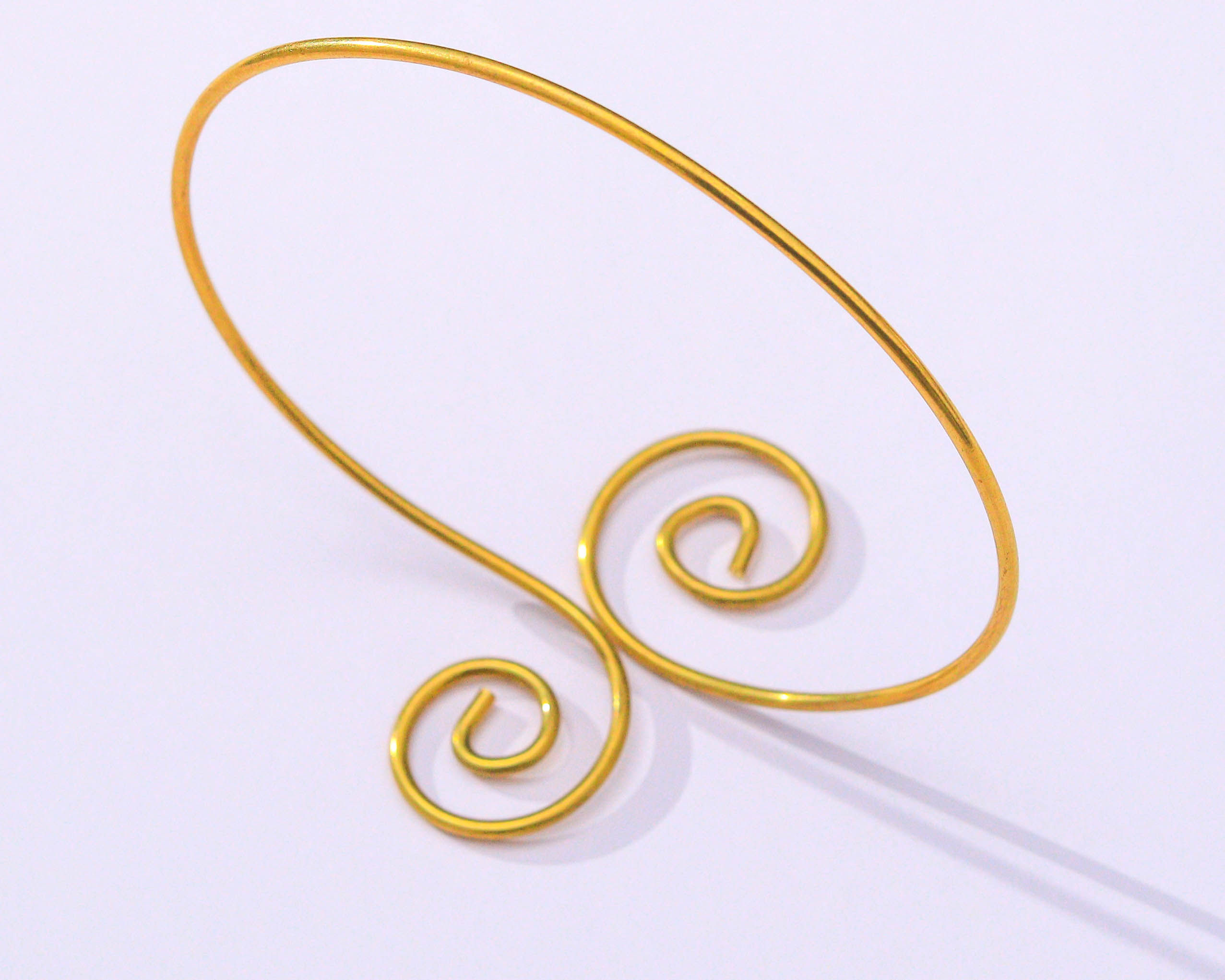 Brass Twin Swirl Scroll Armlet