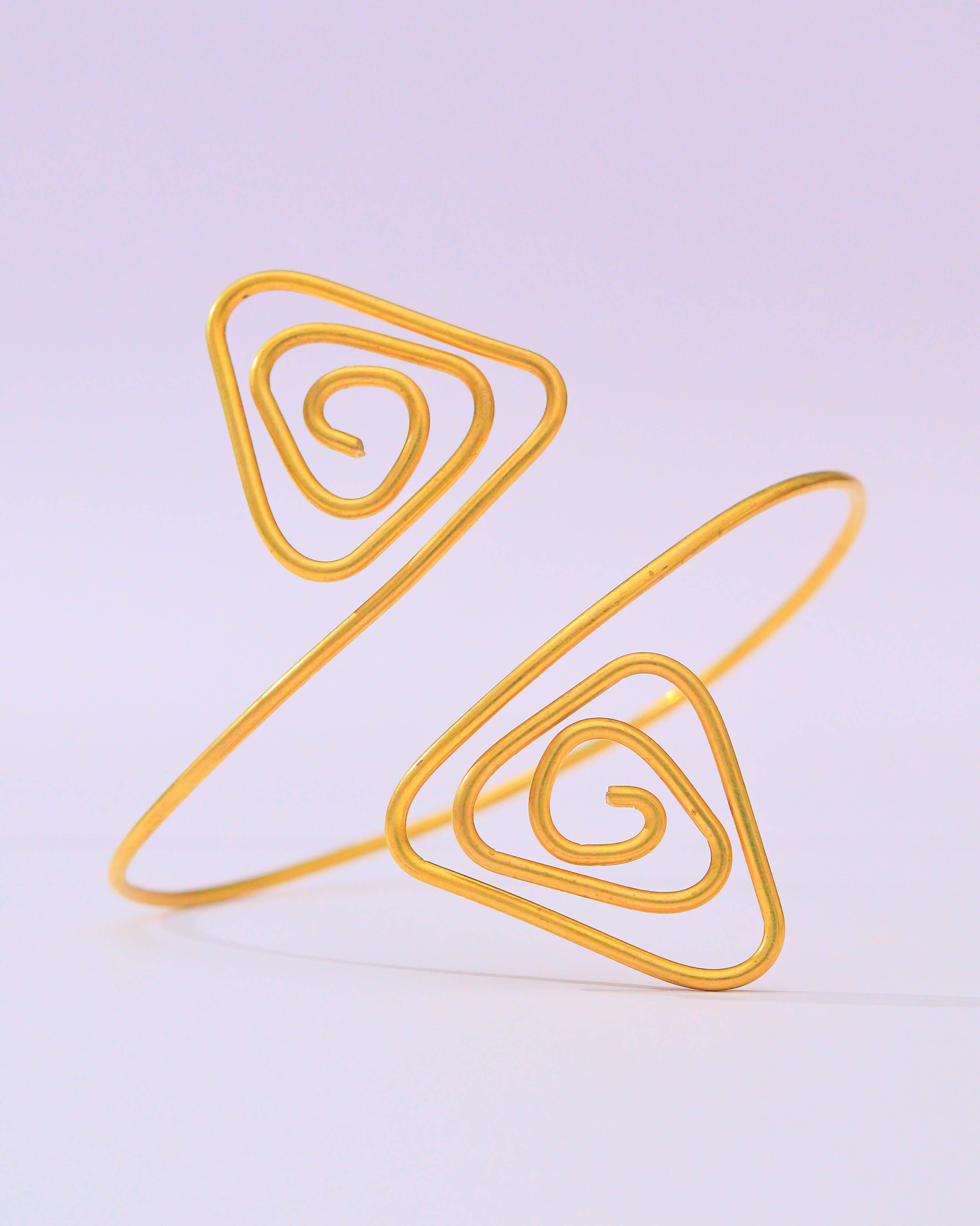 Brass Twin Triangle Spiral Armlet