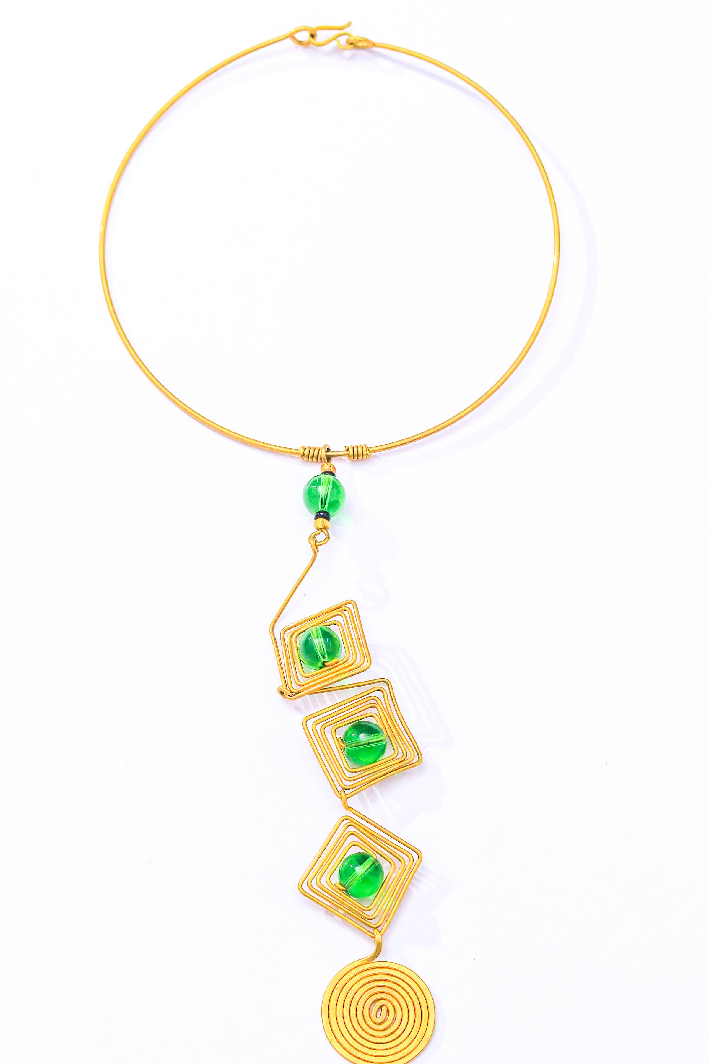 Cascading Jade Bead Necklace